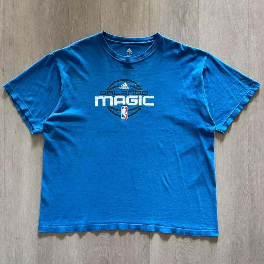 Adidas Orlando Magic NBA Graphic T-Shirt XL Faded Blue Relaxed Fit